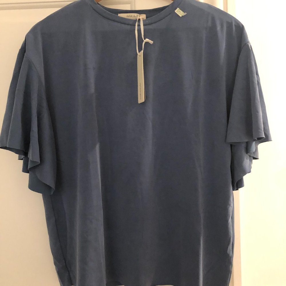Never Worn Blue Suede Top From Argentina Boutique